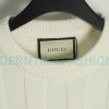 Gucci - Chest Pocket Embroidered Double G Striped Sweater