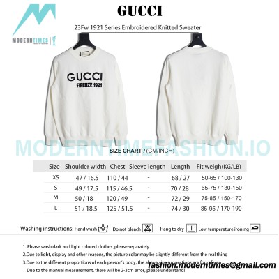 Gucci - 23Fw 1921 Series Embroidered Knitted Sweater