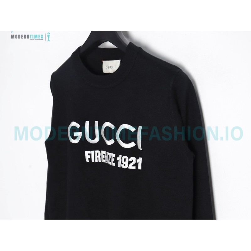 Gucci - 23Fw 1921 Series Embroidered Knitted Sweater