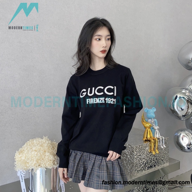 Gucci - 23Fw 1921 Series Embroidered Knitted Sweater