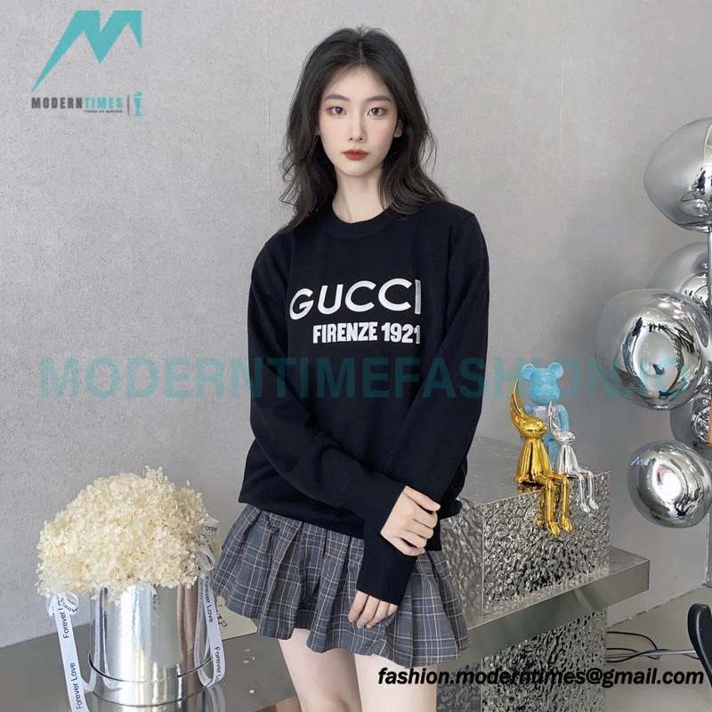 Gucci - 23Fw 1921 Series Embroidered Knitted Sweater