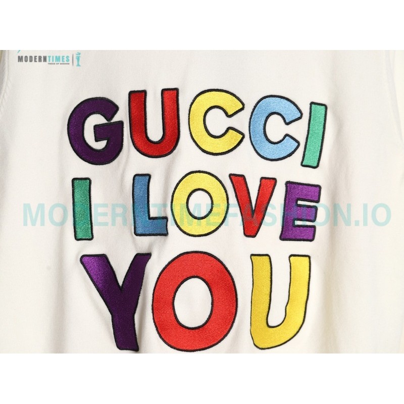 Gucci - 23Fw Colored Lettered Embroidered Knitted Sweater