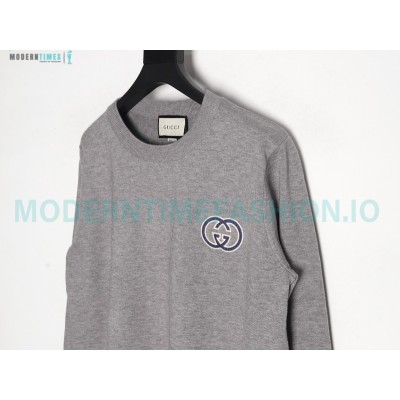 Gucci - 23Fw Double G Embroidered Small Label Knit Sweater