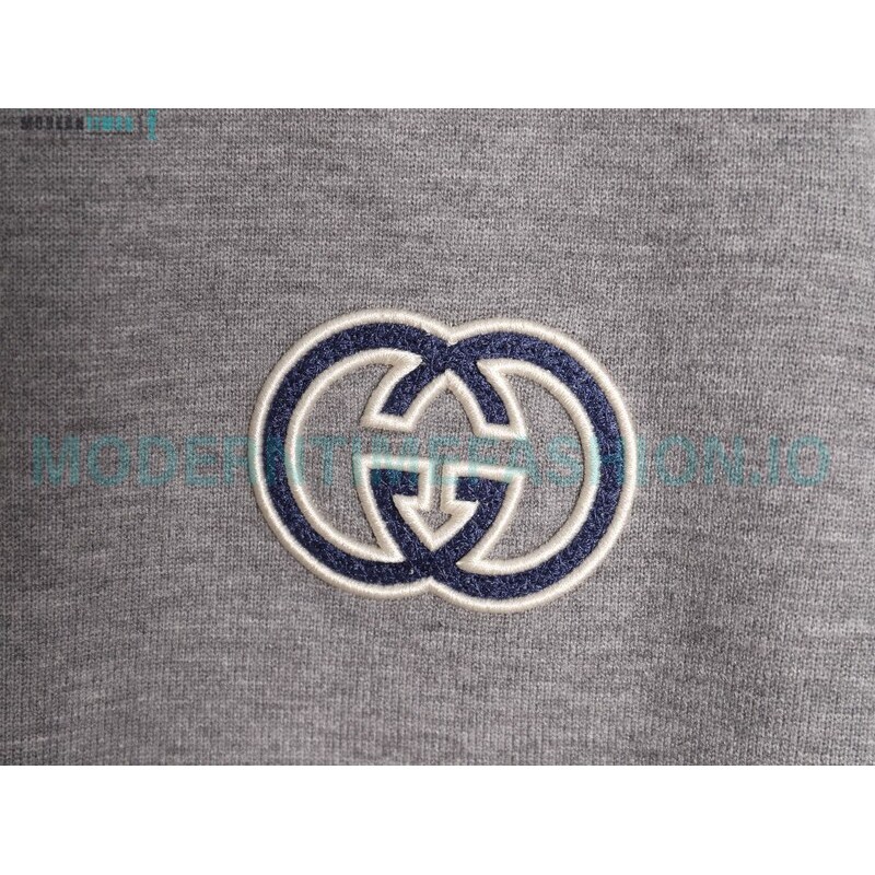 Gucci - 23Fw Double G Embroidered Small Label Knit Sweater
