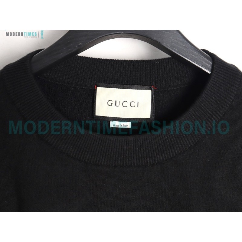 Gucci - 23Fw Double G Embroidered Small Label Knit Sweater