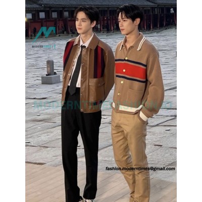 Gucci - 23SS Lapel Color Matching Sweater Cardigan