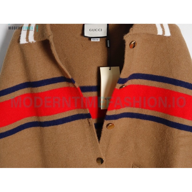 Gucci - 23SS Lapel Color Matching Sweater Cardigan