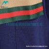 Gucci - 23ss Color Contrast Red/Green Ribbon Navy Polo Shirt