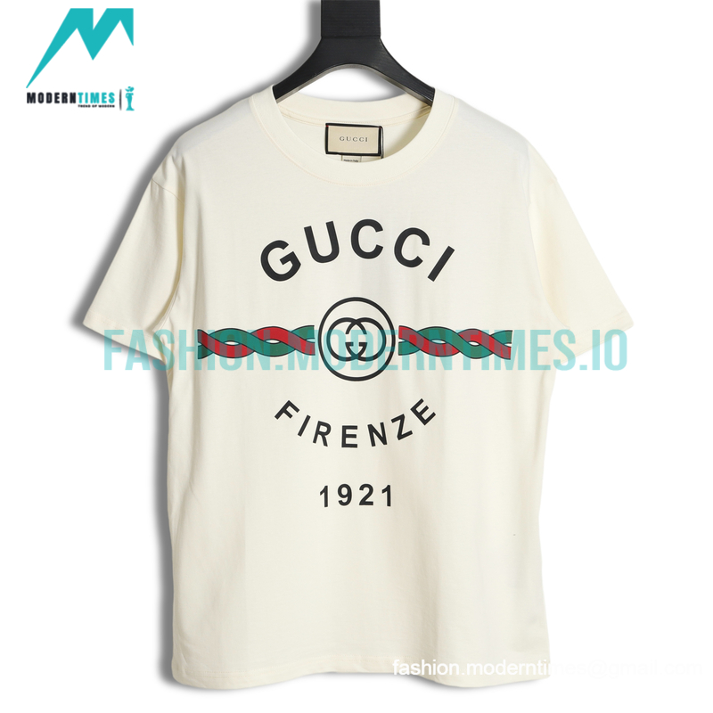 Gucci - 22ss Twist Stripe Printed Short Sleeve