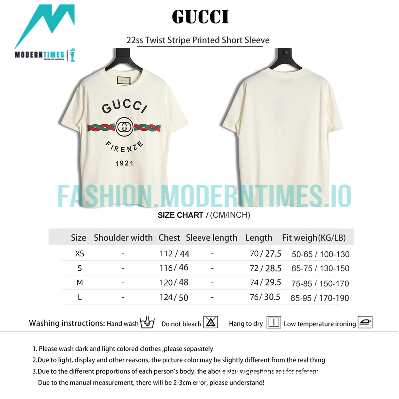 Gucci - 22ss Twist Stripe Printed Short Sleeve
