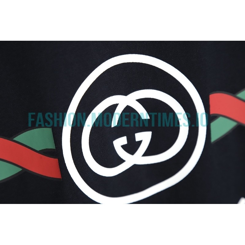 Gucci - 22ss Twist Stripe Printed Short Sleeve