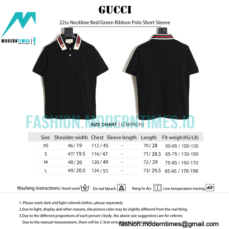 Gucci - 22 ss Neckline Red/Green Ribbon Polo Short Sleeve