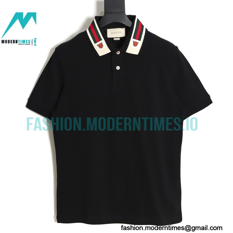 Gucci - 22 ss Neckline Red/Green Ribbon Polo Short Sleeve