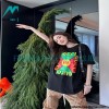 Gucci - 23SS Red /Green Square Short-sleeved T-shirt