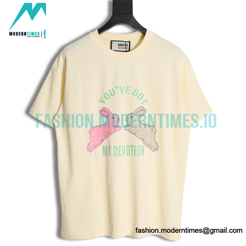 Gucci - 23ss Year Of The Rabbit Limited Double Rabbit Print Short Sleeve