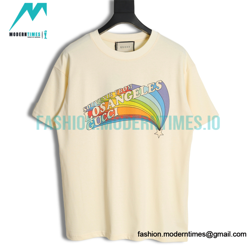 Gucci - 22ss Rainbow Letter Print Short Sleeve