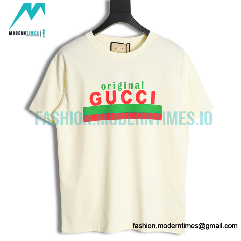 Gucci - Classic Red/Green Letter Print Short Sleeve