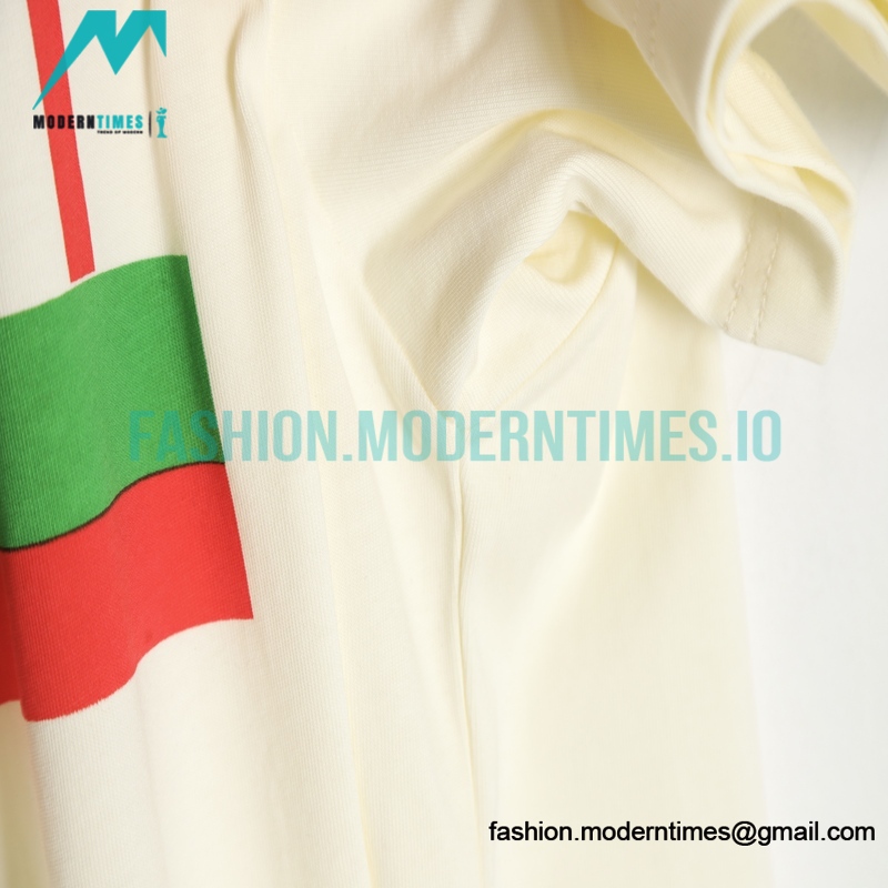 Gucci - Classic Red/Green Letter Print Short Sleeve