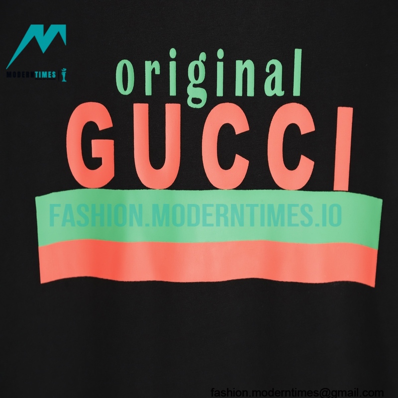 Gucci - Classic Red/Green Letter Print Short Sleeve
