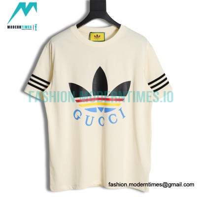 Gucci - Adidas 23ss Co-branded Clover Print Short Sleeve