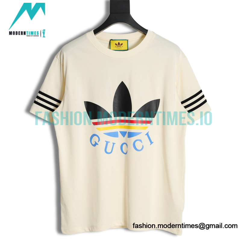Gucci - Adidas 23ss Co-branded Clover Print Short Sleeve