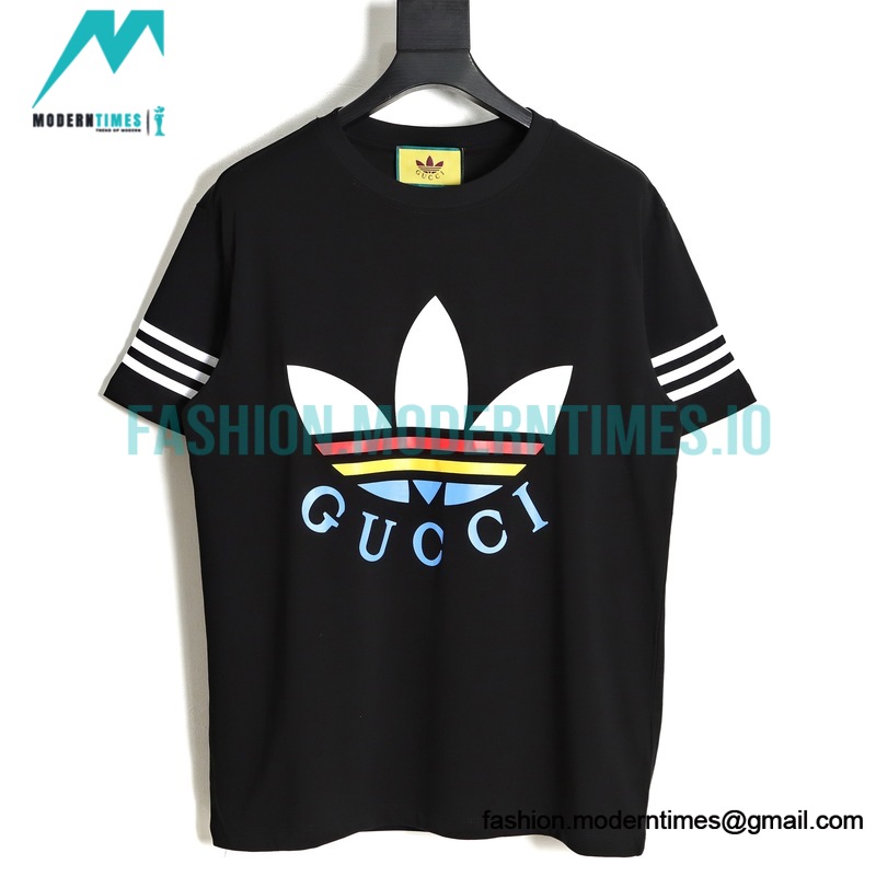 Gucci - Adidas 23ss Co-branded Clover Print Short Sleeve