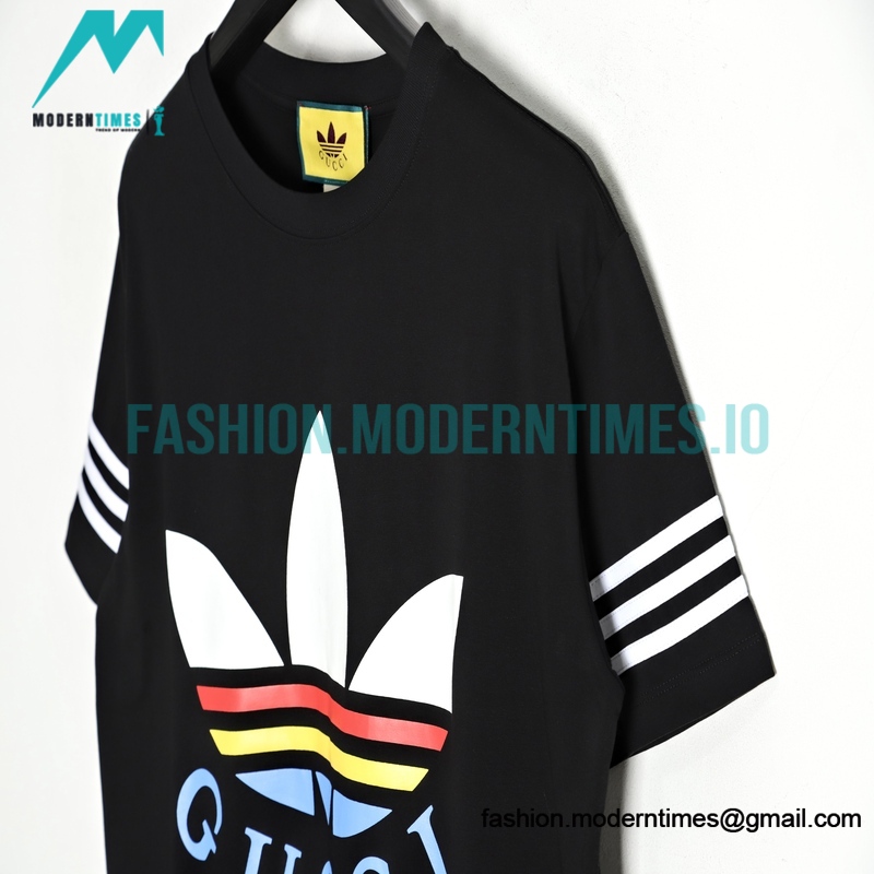 Gucci - Adidas 23ss Co-branded Clover Print Short Sleeve