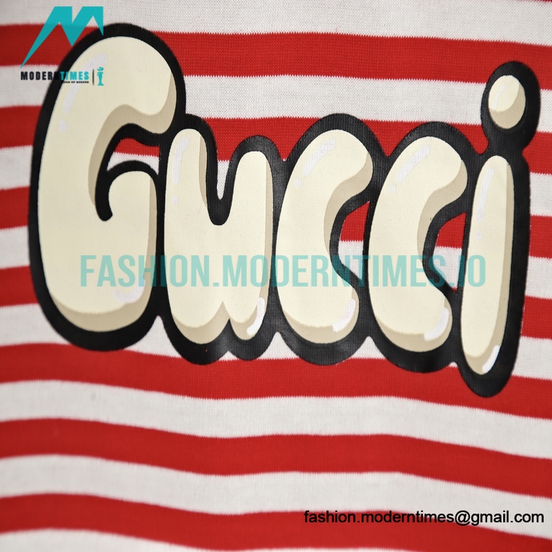 Gucci - 2023ss New Year's Collection Striped Short-sleeved T-shirt