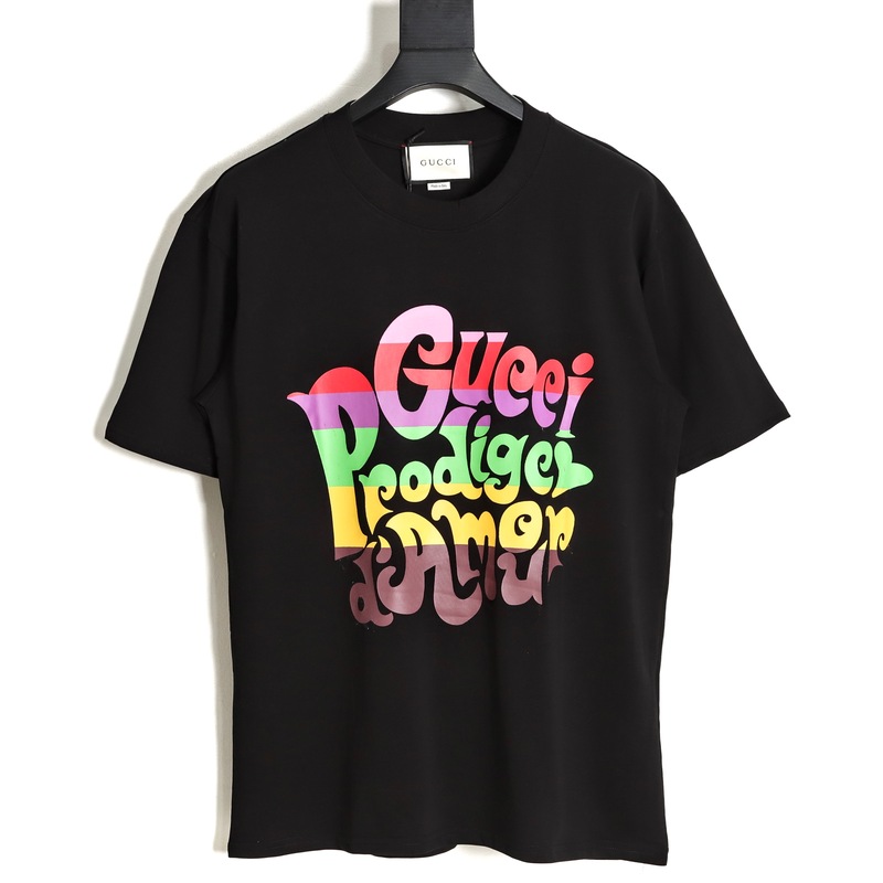 Gucci - Prodiged' Amour Rainbow Letter Print Short-sleeved T-shirt