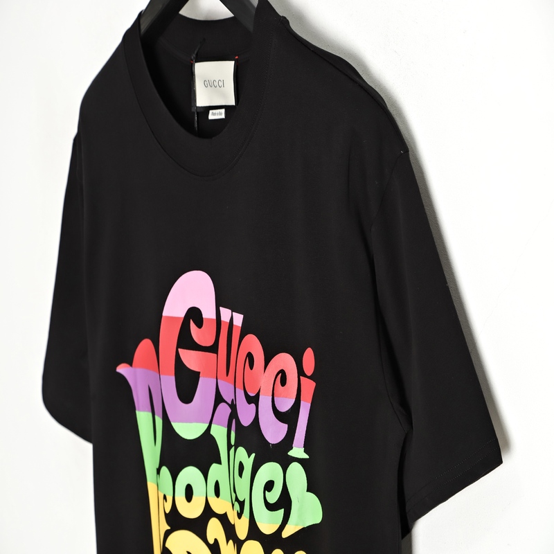 Gucci - Prodiged' Amour Rainbow Letter Print Short-sleeved T-shirt