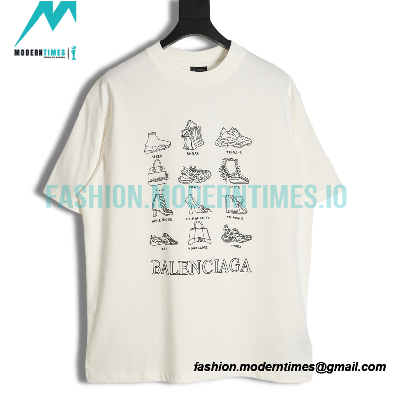 Balenciaga - 23ss Sketch Art Short Sleeve T-shirt