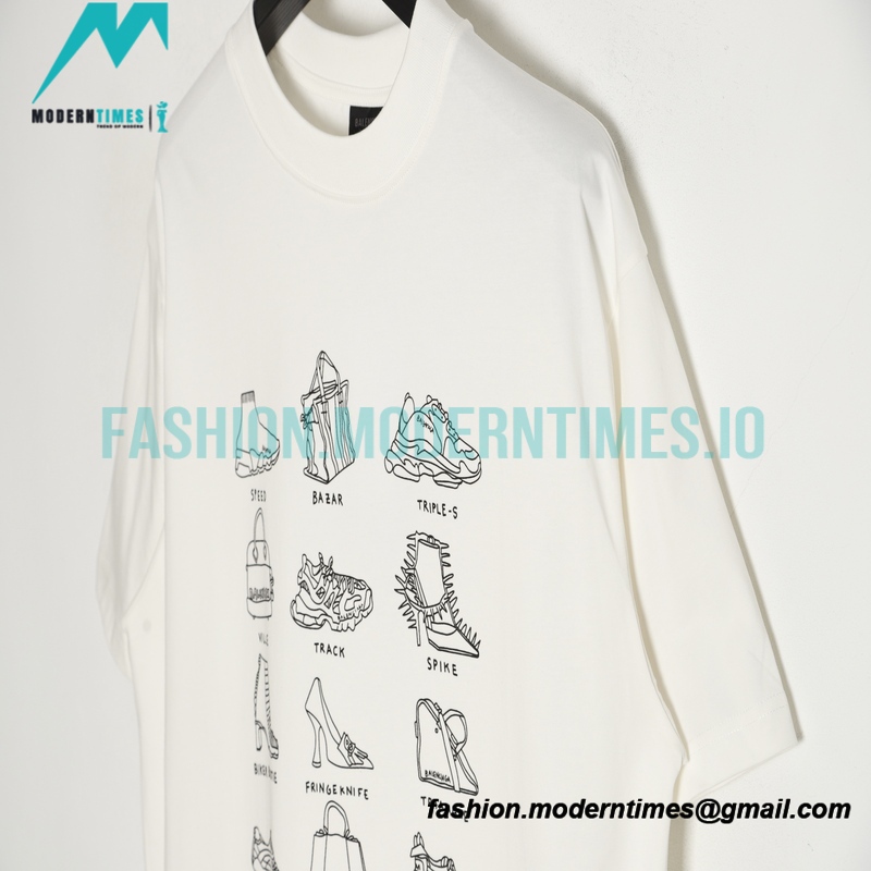 Balenciaga - 23ss Sketch Art Short Sleeve T-shirt
