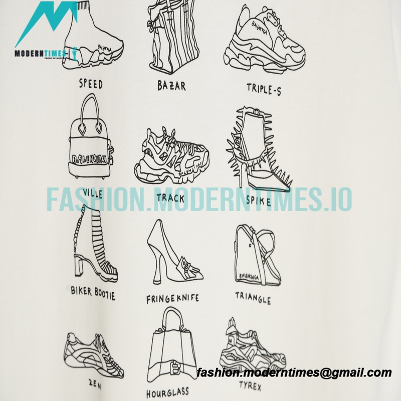Balenciaga - 23ss Sketch Art Short Sleeve T-shirt