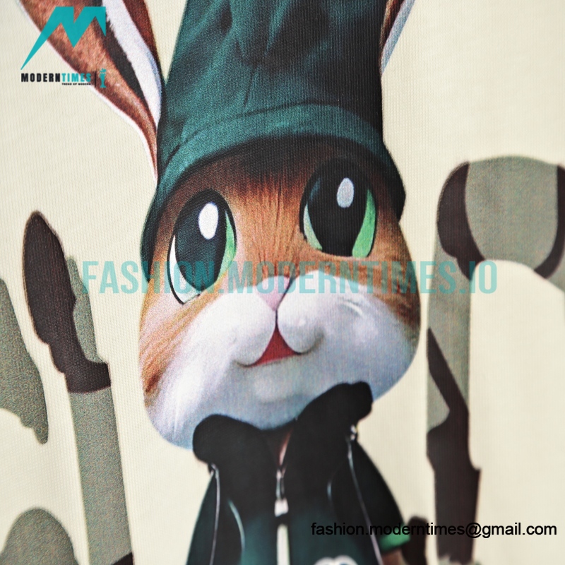 Gucci - 23ss Long-eared Rabbit Print Short Sleeve
