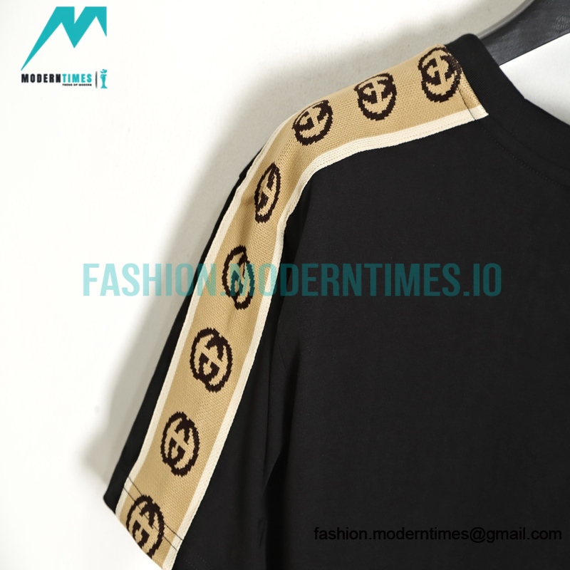 Gucci - 20ss Reflective Webbing Cotton Short Sleeve