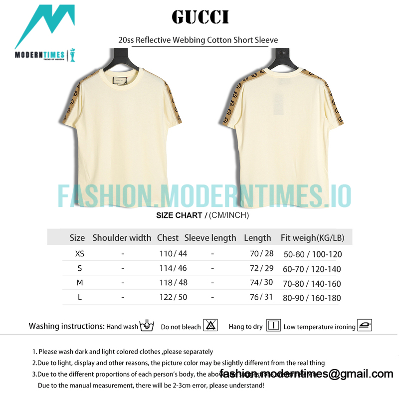 Gucci - 20ss Reflective Webbing Cotton Short Sleeve