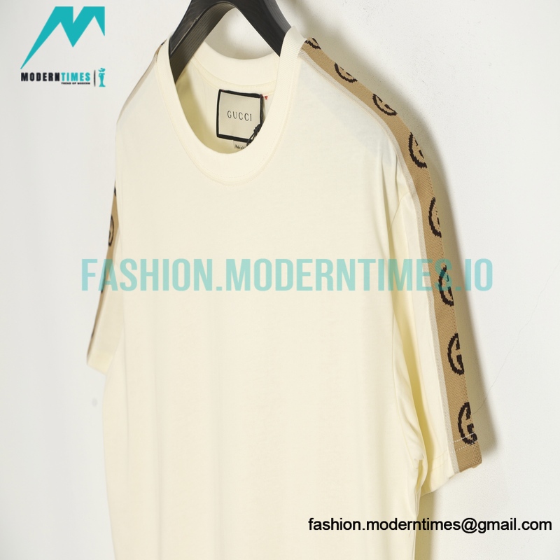 Gucci - 20ss Reflective Webbing Cotton Short Sleeve