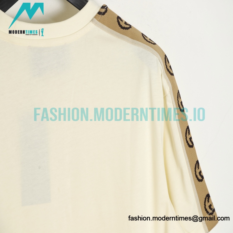 Gucci - 20ss Reflective Webbing Cotton Short Sleeve