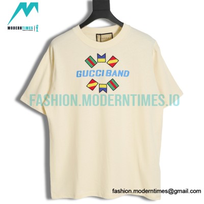 Gucci - Band Flag Embroidery Short Sleeve