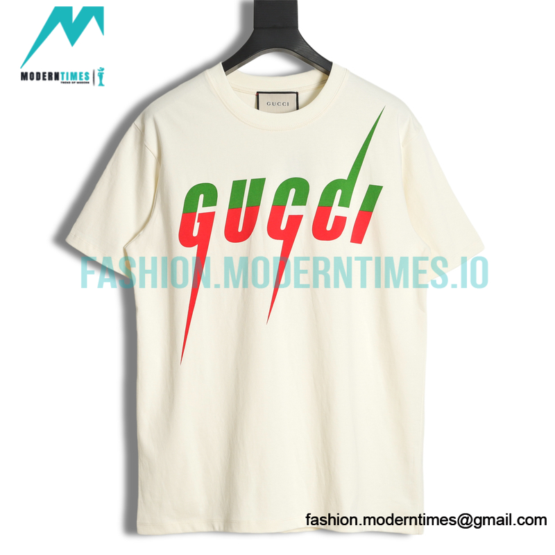 Gucci - Lightning/Windblade Printed Short-sleeved T-shirt