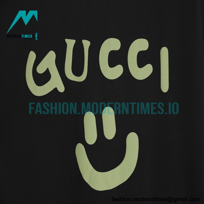 Gucci - 23ss Smiley Face Logo Pattern Foam Three-dimensional Printing Short-sleeve T-shirt