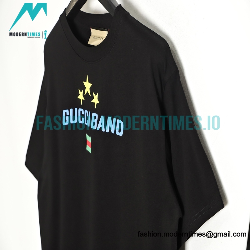Gucci - Band Flag Embroidery Short Sleeve