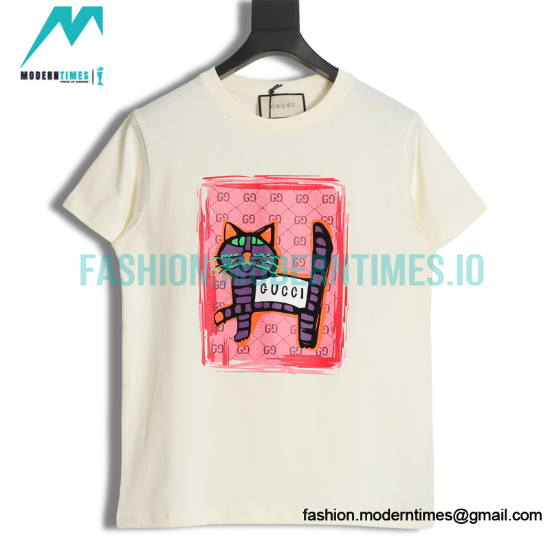 Gucci - 23ss Kitten Print Short Sleeve