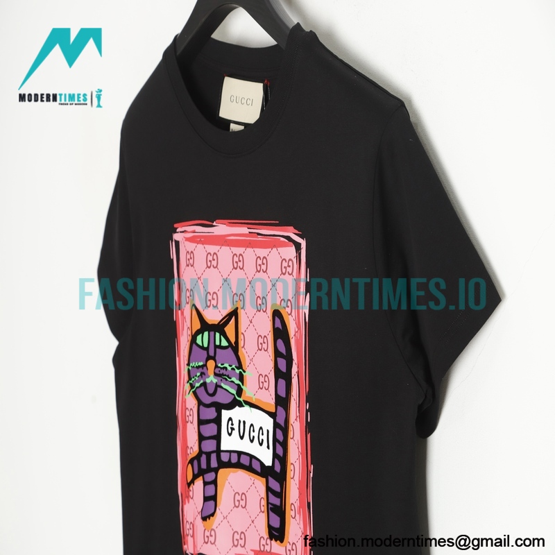 Gucci - 23ss Kitten Print Short Sleeve