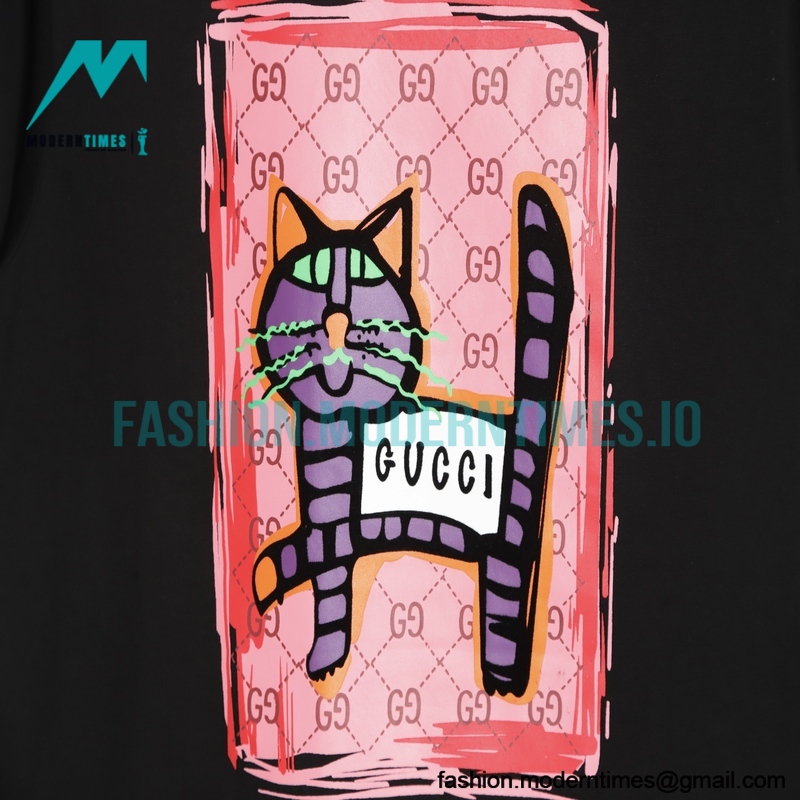 Gucci - 23ss Kitten Print Short Sleeve