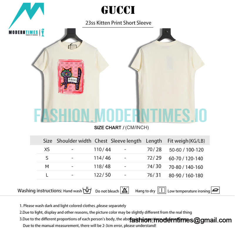 Gucci - 23ss Kitten Print Short Sleeve
