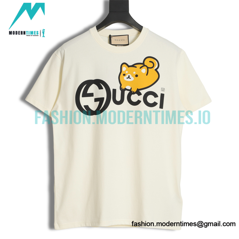 Gucci - 23SS KAWAII Shiba Lnu Print Short-sleeved T-shirt
