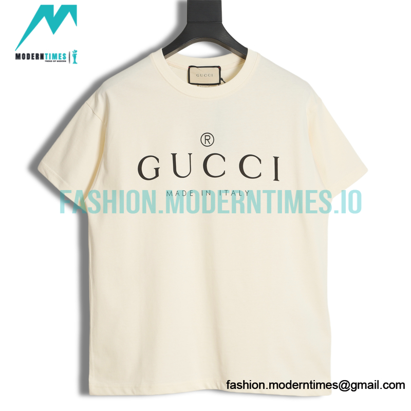 Gucci - 23ss Simple Logo Letter Print Short Sleeve T-shirt