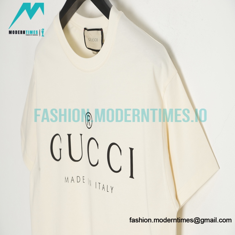 Gucci - 23ss Simple Logo Letter Print Short Sleeve T-shirt