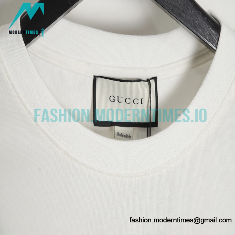 Gucci - Color Logo Back Model Figure Print Short Sleeve